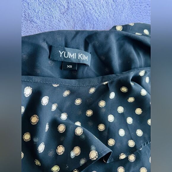 Yumi Kim Sparks Fly One Shoulder Top in Hot Spot Gold Polka Dot - Picture 7 of 16